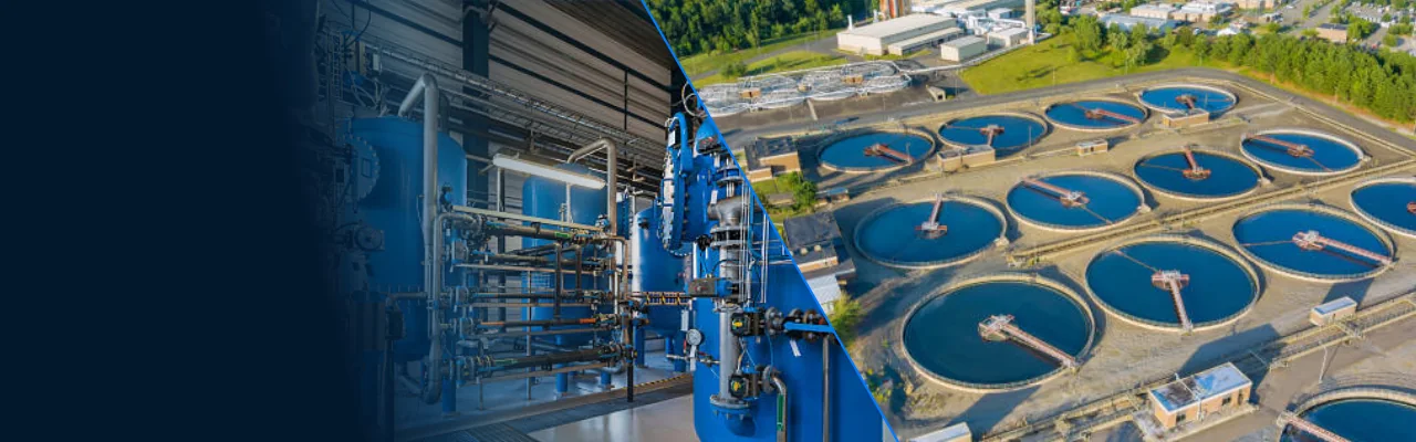 Instalație industrială și bazine pentru tratarea apei